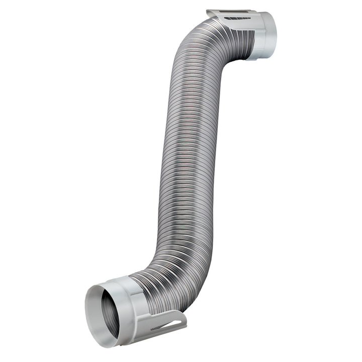 Deflecto Easy Connecting Dryer Vent Hook Up Kit, Flexible Semi-Rigid Aluminum Duct, 4 x 8' (HUPK8WA/4)
