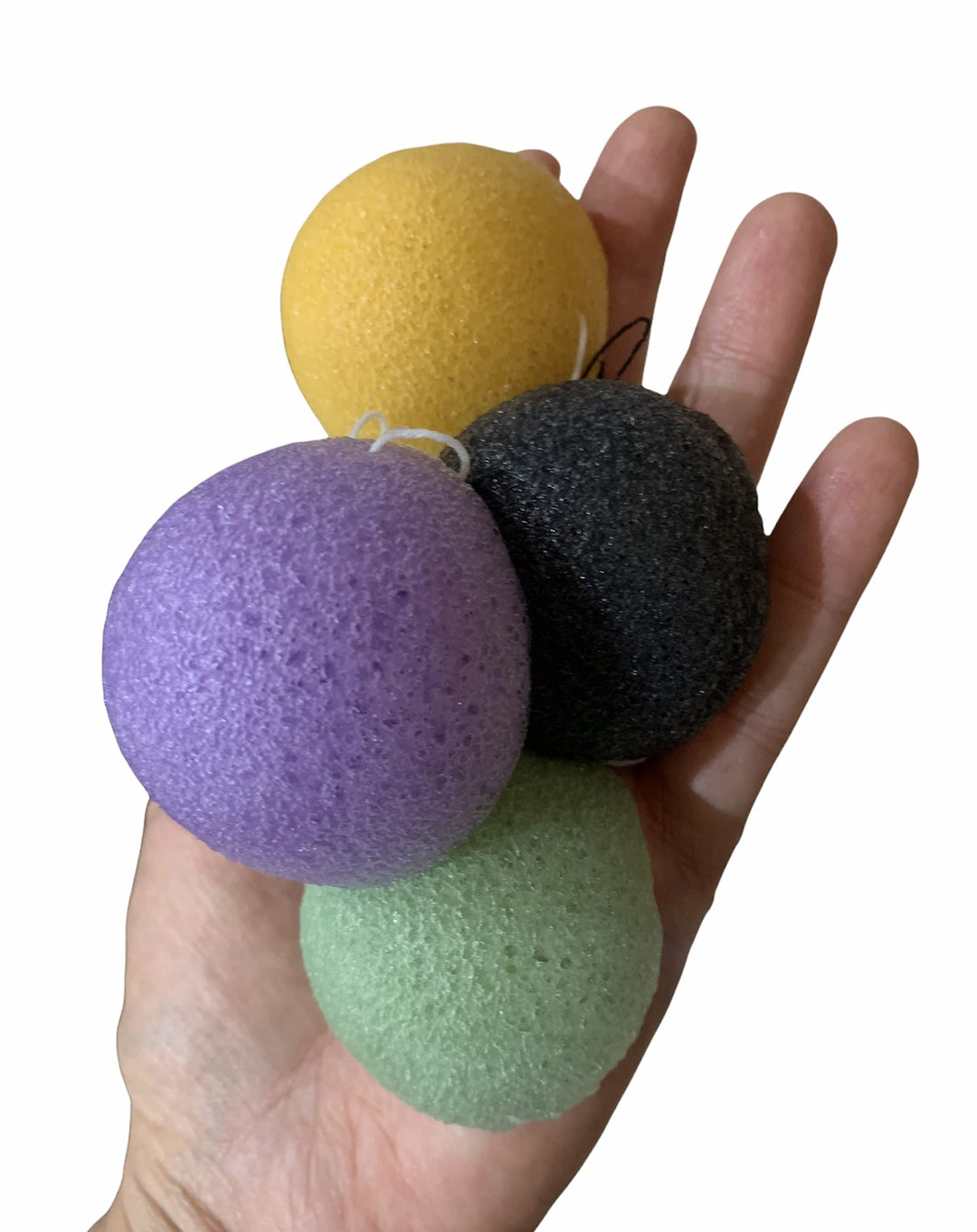 KONJAC Sponge / 5 Pack Mini Sponge/Bamboo Charcoal, Pure, Green Tea, Turmeric, Lavender/for All Types of Skin, Cleanses and exfolietes The Skin/Skincare rutine