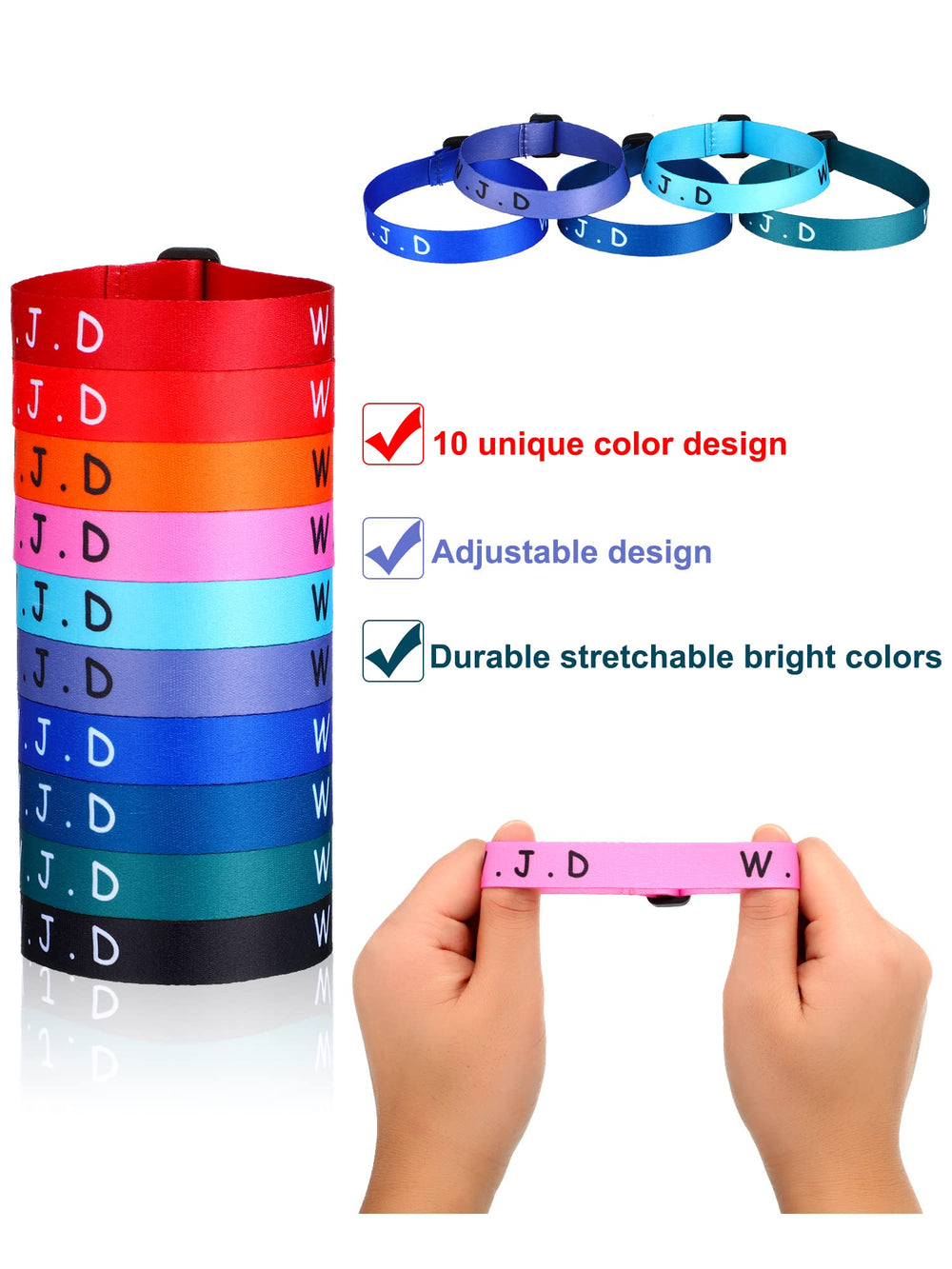 Juinte 100 Pieces WWJD Bracelets What Would Jesus Do Br