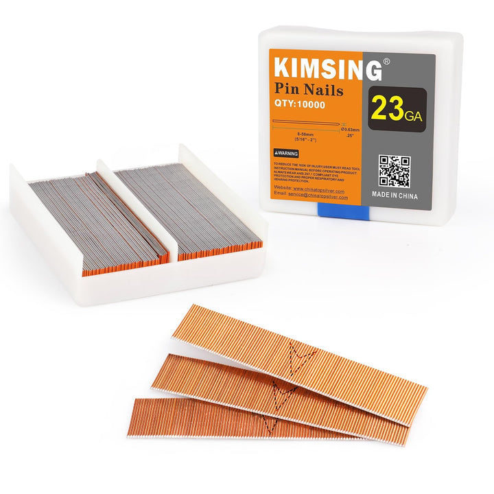 P612 23 Gauge 1/2-inch Length Pinner Nails Pin Nails Headless Pins 10,000 PCS/BOX