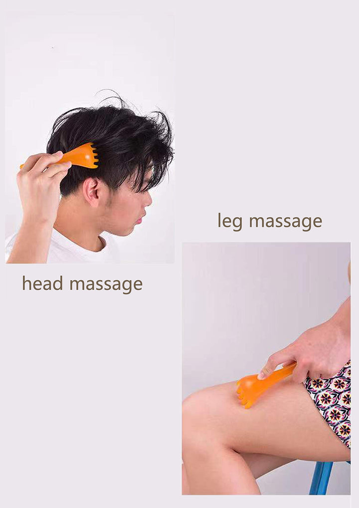 Binaoogi Scalp Massager Gua sha Back Massager Head Scratcher protable Hand held SPA Head Massager for deep RelaxationGifts for Mom and Dad, Can be Used on Every Part of The Body (Pink)