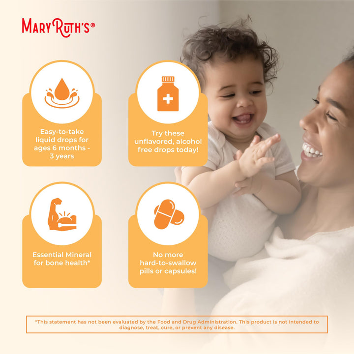 USDA Organic Vitamin D Drops | Vitamin D3 Liquid | Sugar Free | Liquid Vitamin D Drops Immune Support for Infants &amp; Toddlers | VIT D3 | Gluten Free | Non-GMO | 90-150 Servings