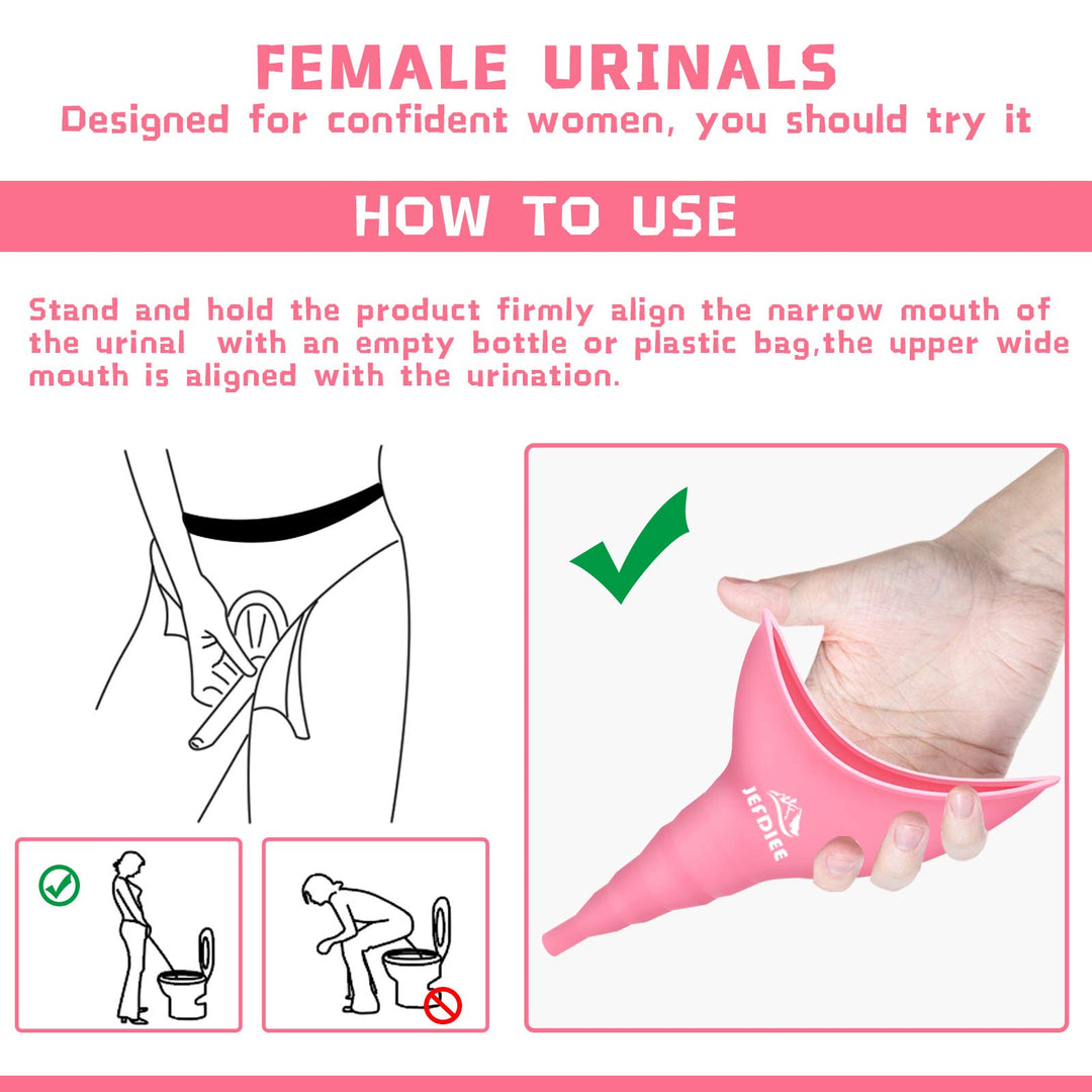 BLABOK Female Urination Device,Silicone Pee Funnel for Women,Female Urinal Women Pee Funnel Allows Women to Pee Standing Up, Reusable Womens Urinal is Ideal for Camping,Hiking,Outdoor Activities