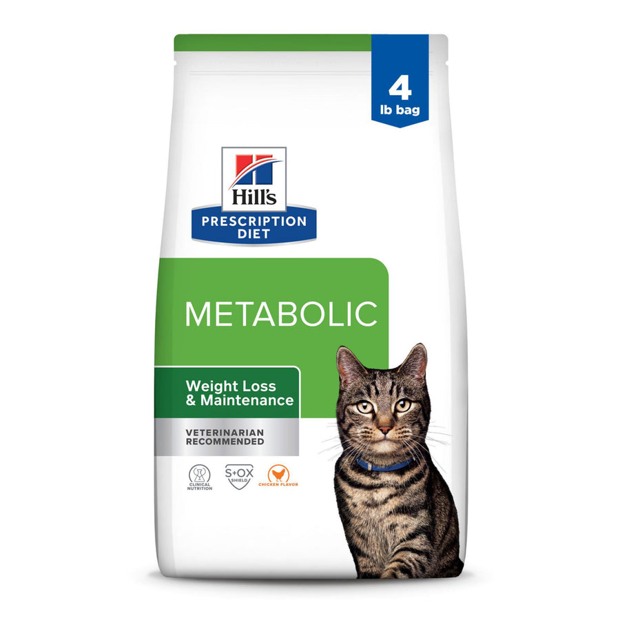 Metabolic Weight Management Chicken Flavor Dry Cat Food, Veterinary Diet, 4 lb. Bag