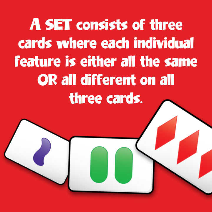 SET - The Family Card Game of Visual Perception - Race to Find The Matches, For Ages 8+,81 Cards, Rules included