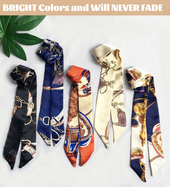 10PCS Womens Scarfs for Bag Handles Scarf Band Hair Neck Scarves Fashion Gifts fr Girl Decor
