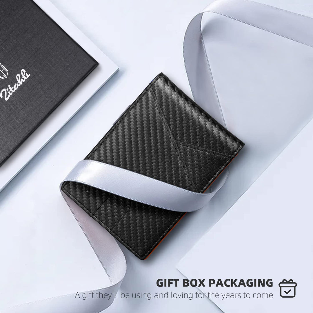 Zitahli Wallet for Men - with Money Clip Slim Leather S