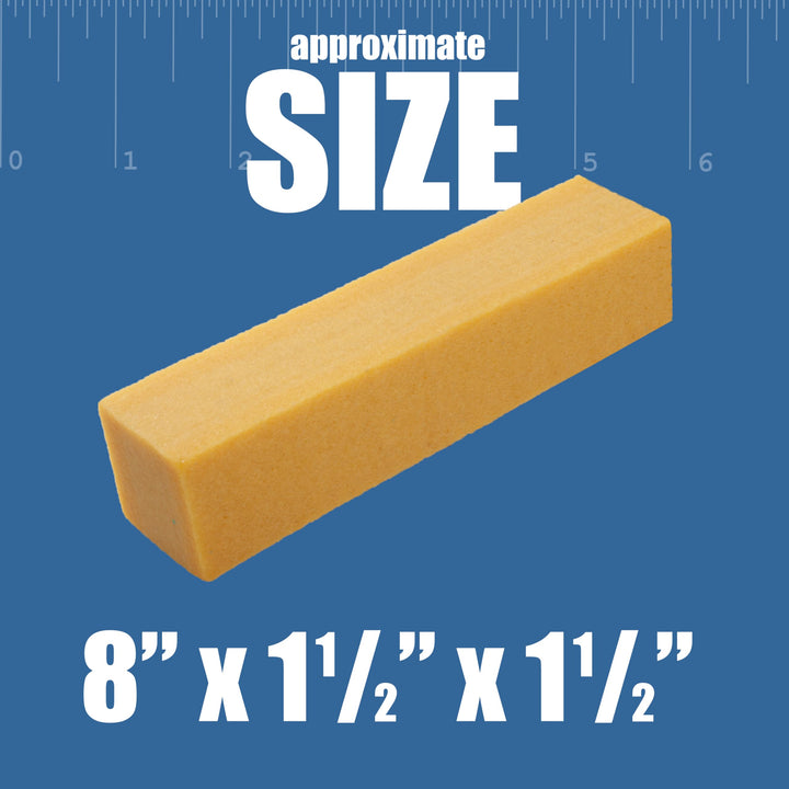 Abrasive Belt • Sheet • Disc • Skateboard • Grip Tape Cleaning Stick Made from Natural Rubber • Woodworking • Carpentry • Crafts • Eraser Stick 1-1/2 inch x 1-1/2 inch x 8 inches Long (Small)