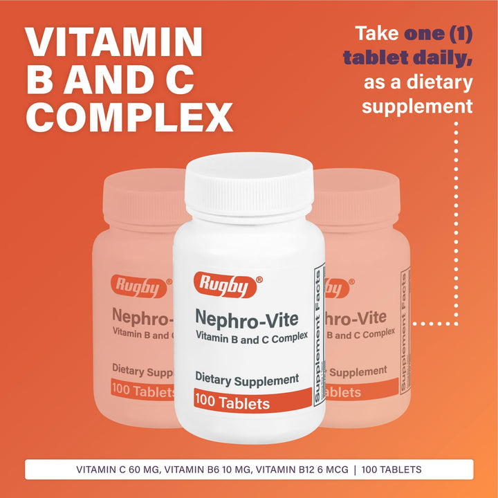 Nephro-Vite Tablets, 100 Count Per Bottle (2 Pack)