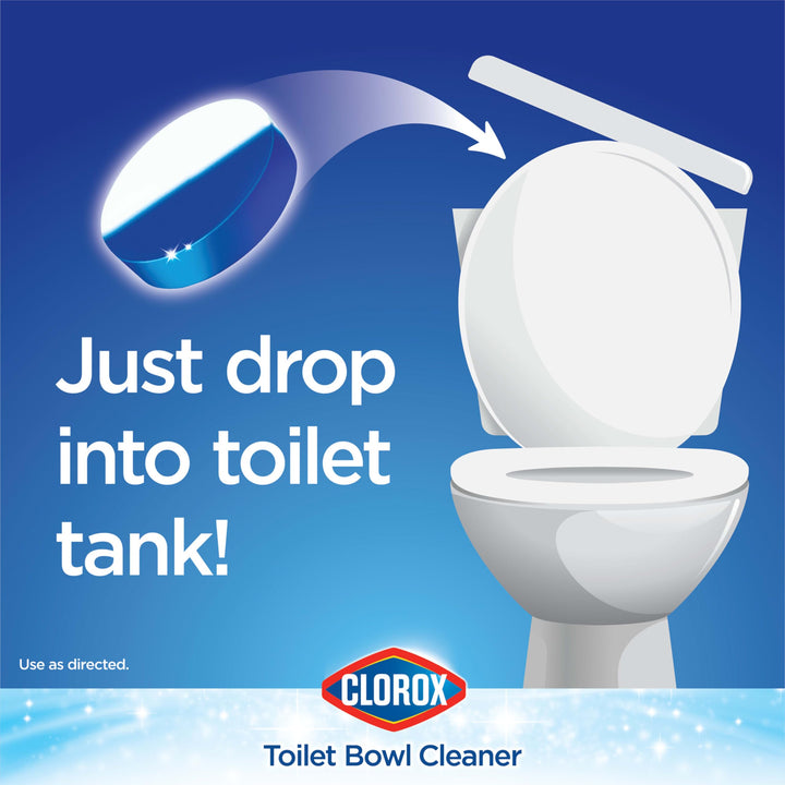 Clorox Automatic Toilet Bowl Cleaner Tablets, Bleach &a