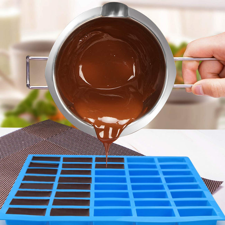 2 pack 40 Cavity Narrow Rectangle Silicone Caramel Candy Molds Chocolate Bar Mold for Truffles, Ganache, Jelly, Praline, Brownie, Butter, Ice Cube Tray