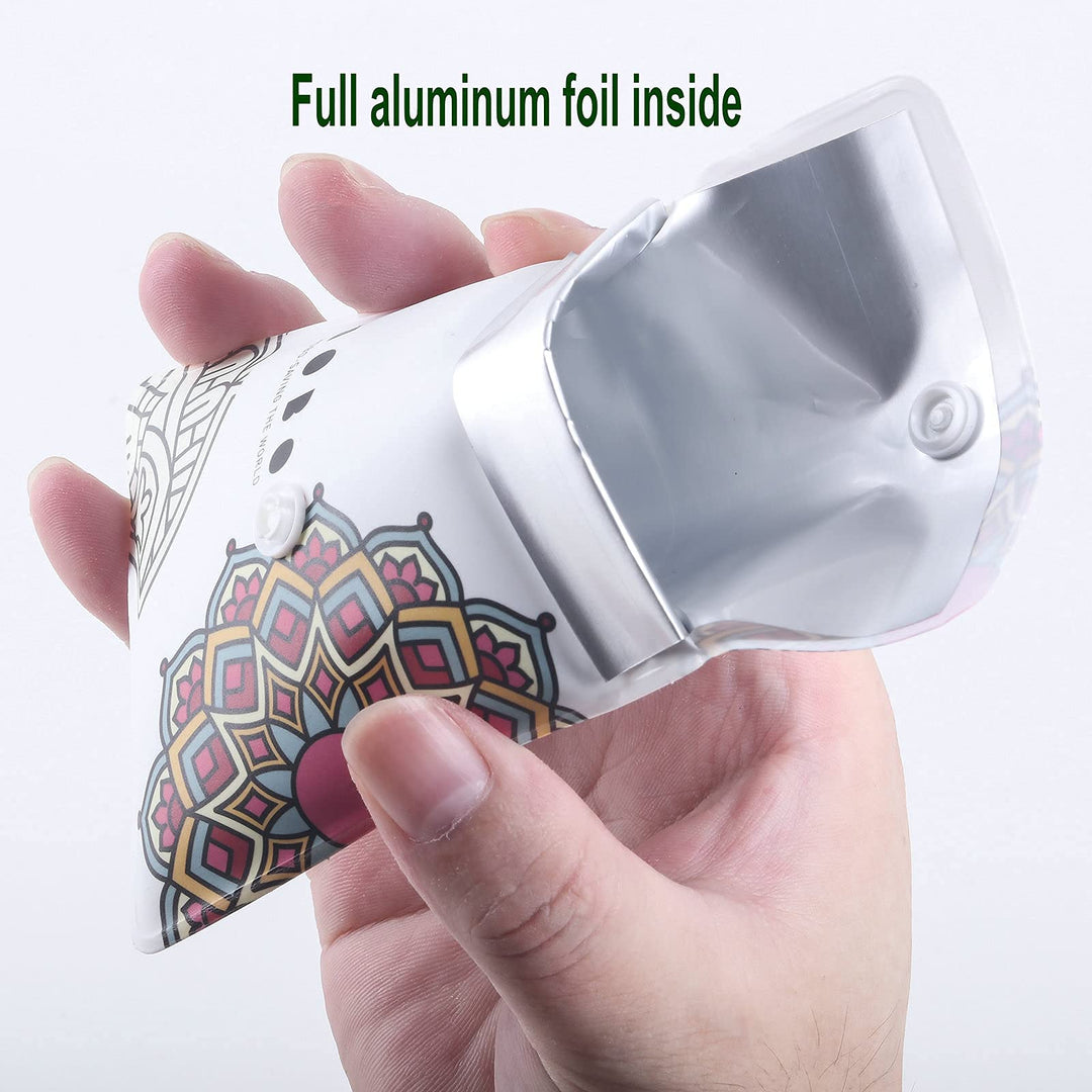 Portable Pocket Ashtray Pouch Fireproof Butt Pouch Odor-Free Assorted Design (10 pack)