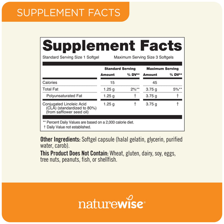 NatureWise CLA 1250 - Conjugated Linoleic Acid Suppleme