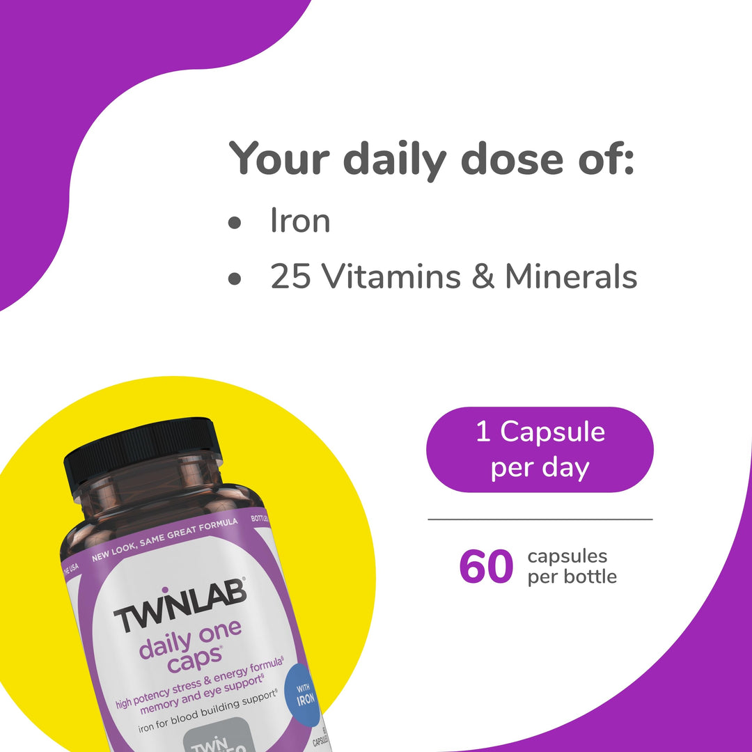 Twinlab Daily One Caps with Iron - Nutritional Suppleme