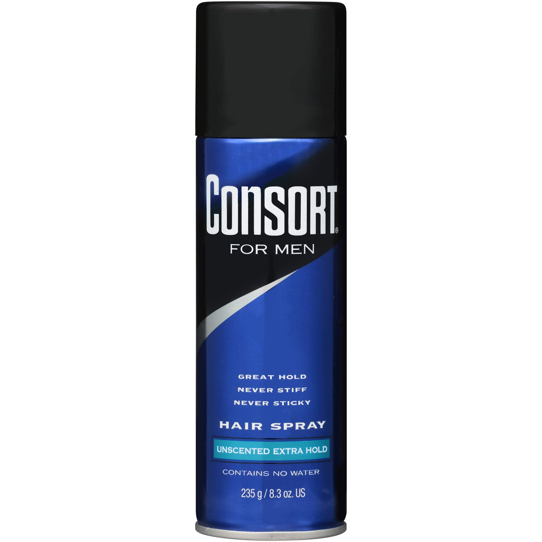 For Men Hair Spray Aerosol Unscented Extra Hold 8.30 oz (Pack of 12)