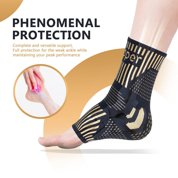 Lusenone Copper Ankle Brace Support for Men &amp; W