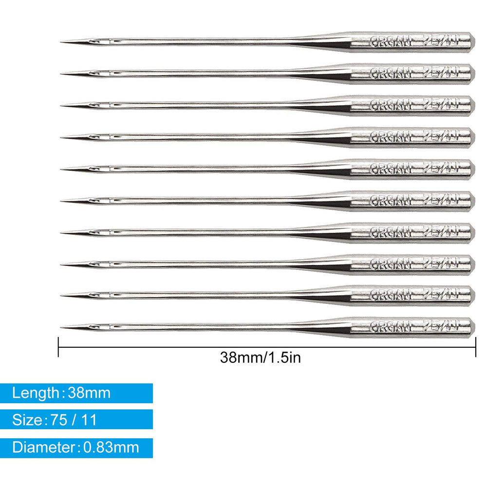 30 Pcs Embroidery Sewing Machine Needles Size 75/11 130/705H HAx1 Sewing Needles for Brother Sewing Machine (3 Pack of 10 Needles)