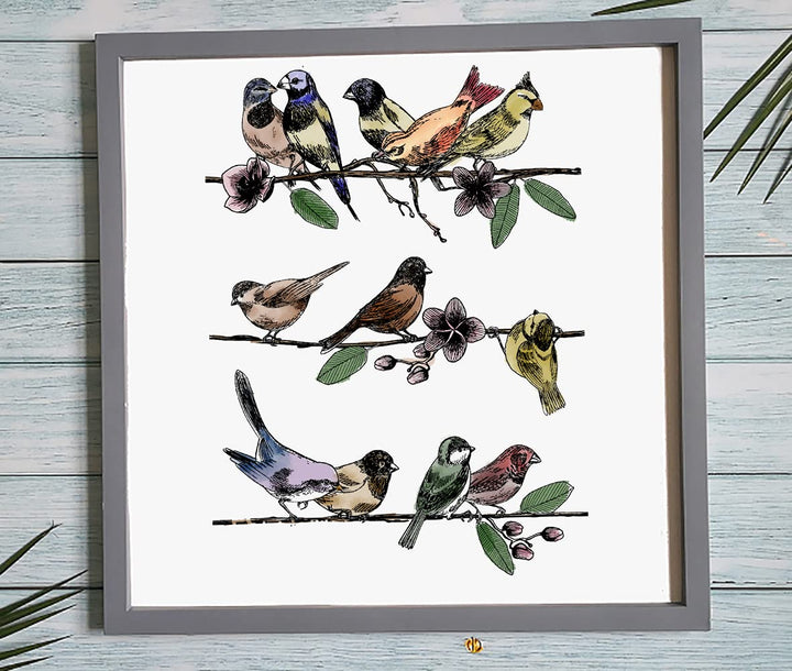 Birds on Branches Clear Stamps for Card Making, Spring 