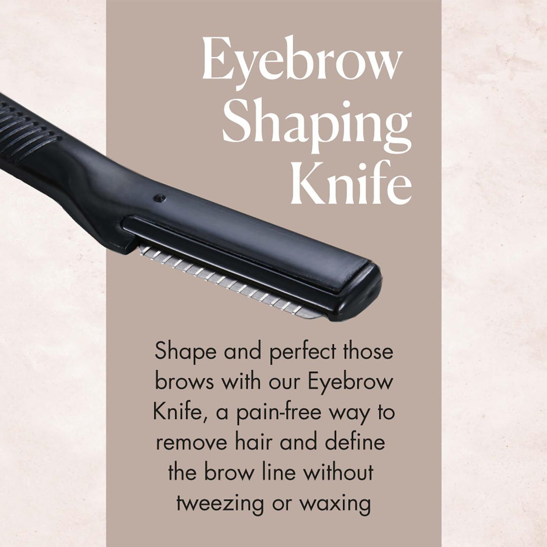 Eyebrow Shaping Knife Duo - Dermaplaning Tool For Flawless Brows And Skin - Reusable Razor For Brows, Neck, Lips, Cheeks, And Body - Painless Hair Remover With Easy-Grip Handle - 2 Pack