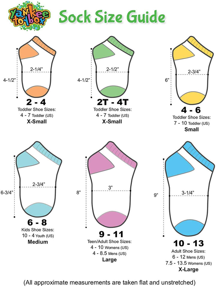 Mickey Mouse Little Boys 6 pack Socks (Shoe: 4-7 (Sock: 2-4), Stripes No Show)