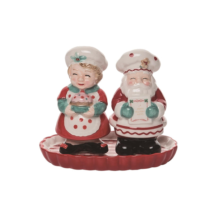 Transpac Dolomite North Pole Salt &amp; Pepper Shak