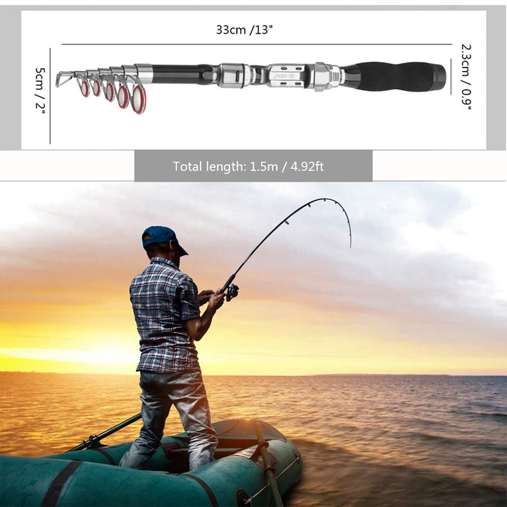 Fishing Rod Telescopic Fishing Combo Portable Fishing P