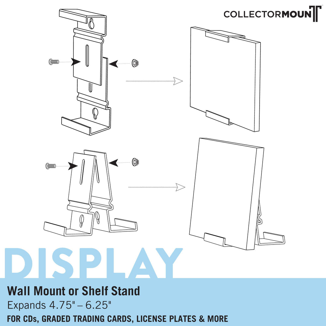 CollectorMount CD Mount 5 Pack, Shelf Stand and Wall Mo