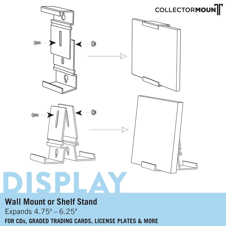 CollectorMount CD Mount 5 Pack, Shelf Stand and Wall Mo