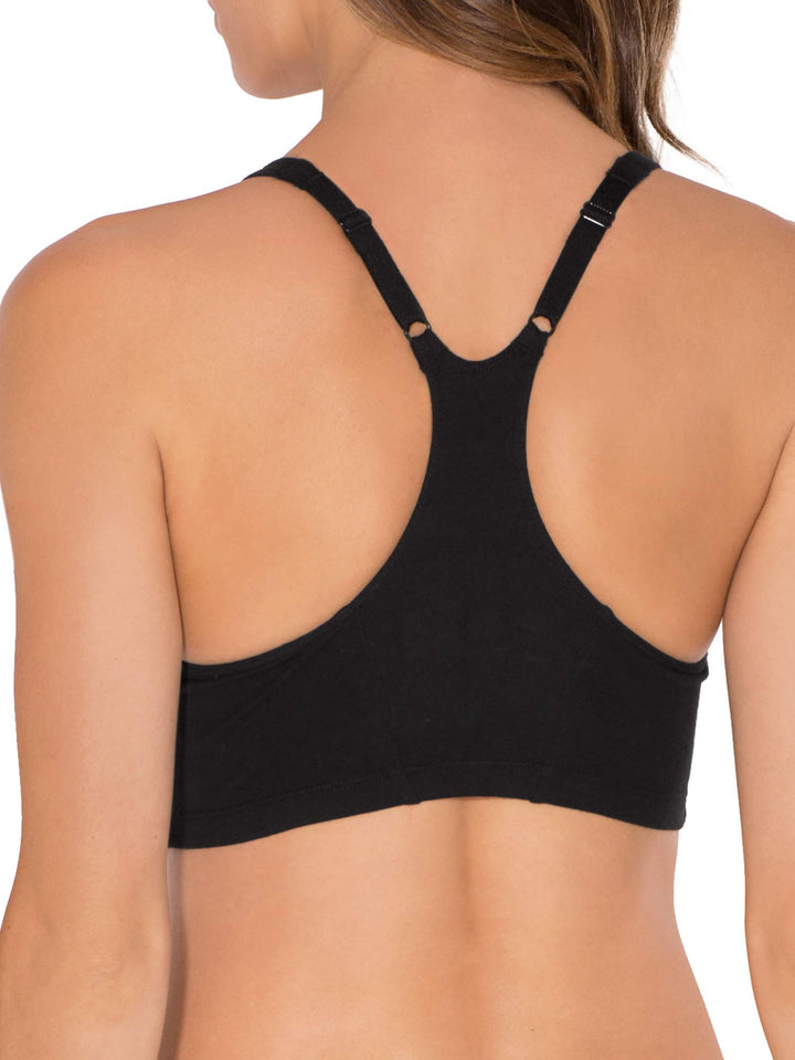 Women&#39;s Adjustable Shirred Front Racerback Sports Bra Multi Packs, Red Hot/Black/Heather Grey, 32