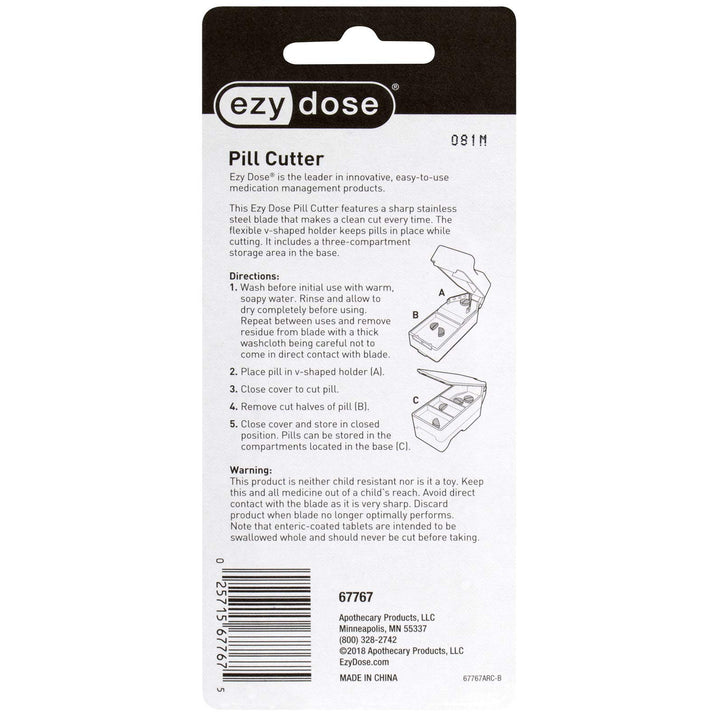 Apothecary Products Ezy Dose Deluxe Pill Cutter with Storage