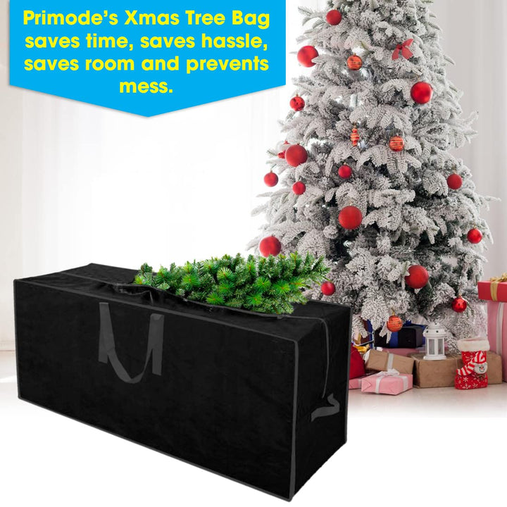 Christmas Tree Storage Bag | Fits Up to 7.5 Ft. Tall Disassembled Tree I 45x15x20 Holiday Tree Storage Case | Protective Zippered Artificial Xmas Tree Bag (7.5ft, Black)