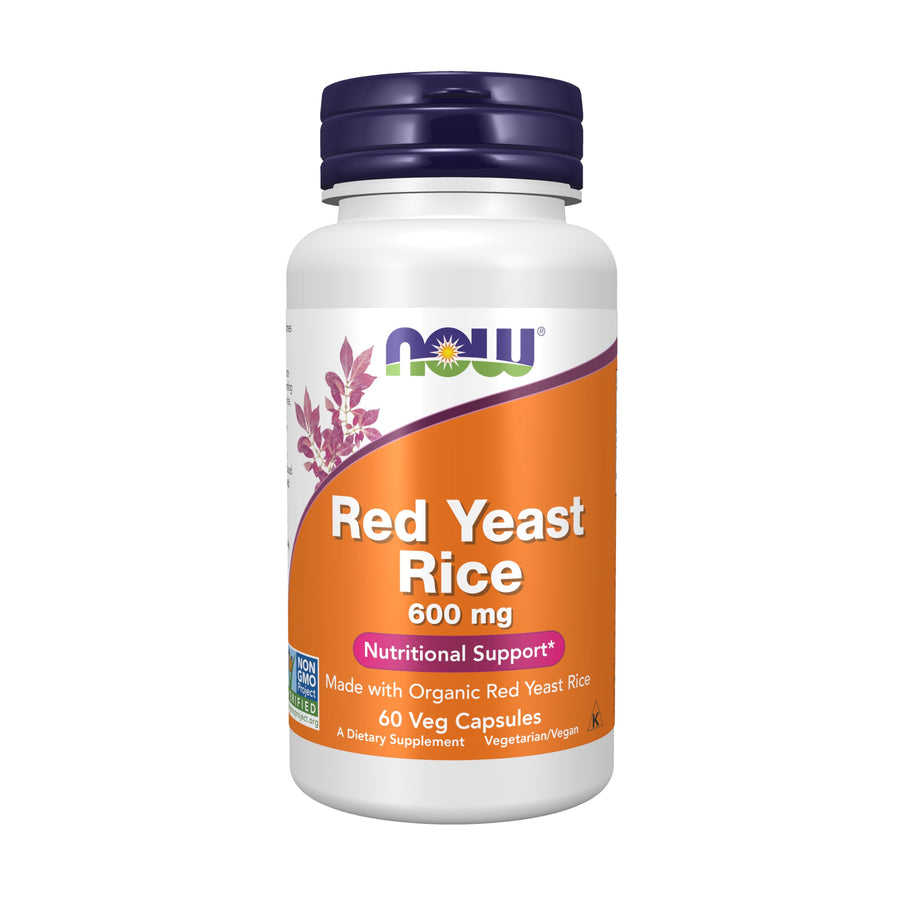 NOW Foods Supplements, Red Yeast Rice 600 mg, Made with