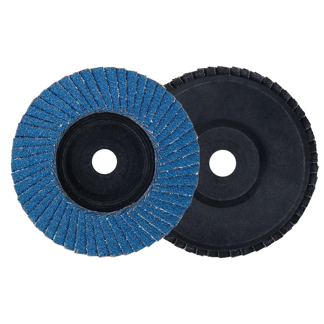 3&#39;&#39; x 3/8 Inch Flap Discs for Angle Grinder, 80 Grit Flap Sanding Disc, Steel Quick Trim Wheels Type 27 Grinding Wheel for Stainless Steel, Sheet Metal 10 Pack