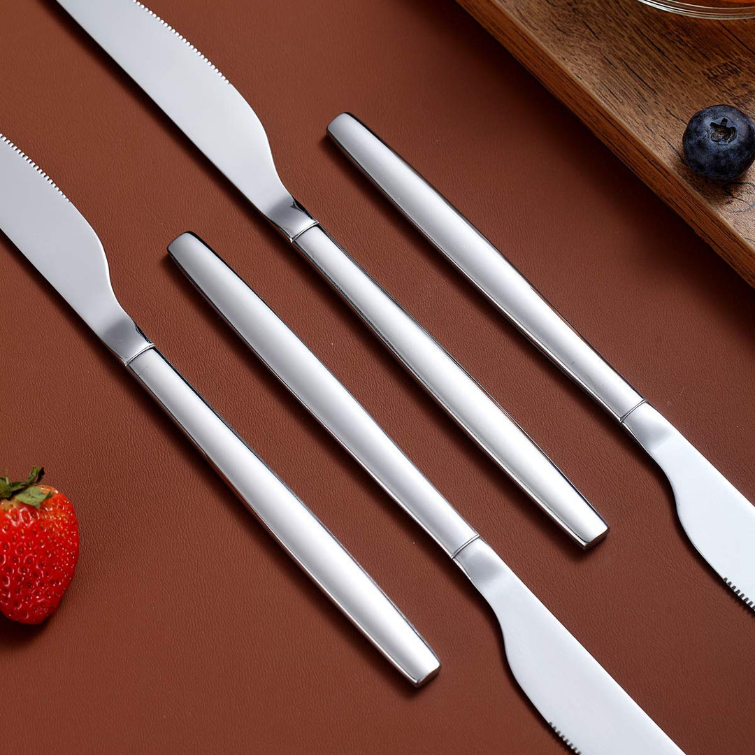 Berglander Dinner Knives Set Of 6, Stainless Steel Shin