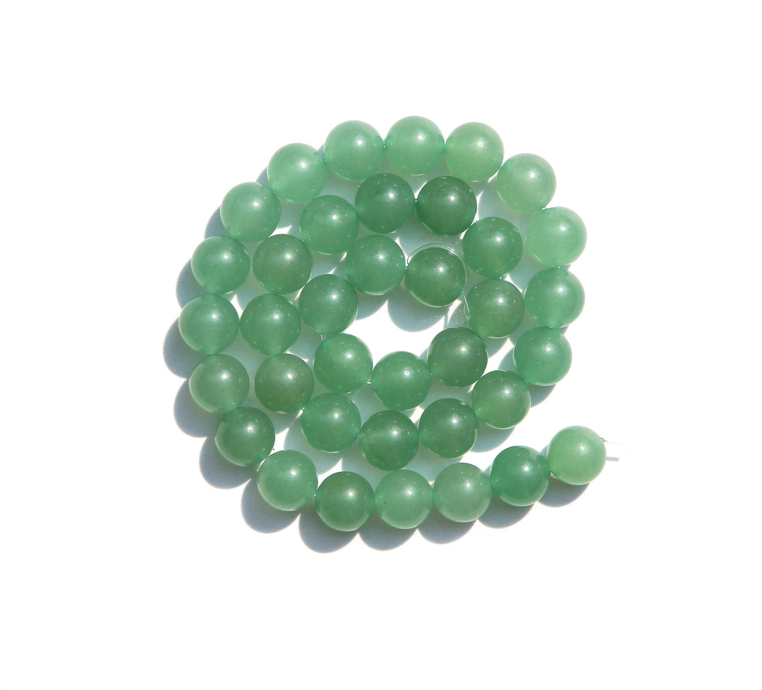 Natural Gemstone Round Loose Beads, DIY Jewelry Making 1 Strand 15 (10mm, Natural Green Aventurine Round Beads)