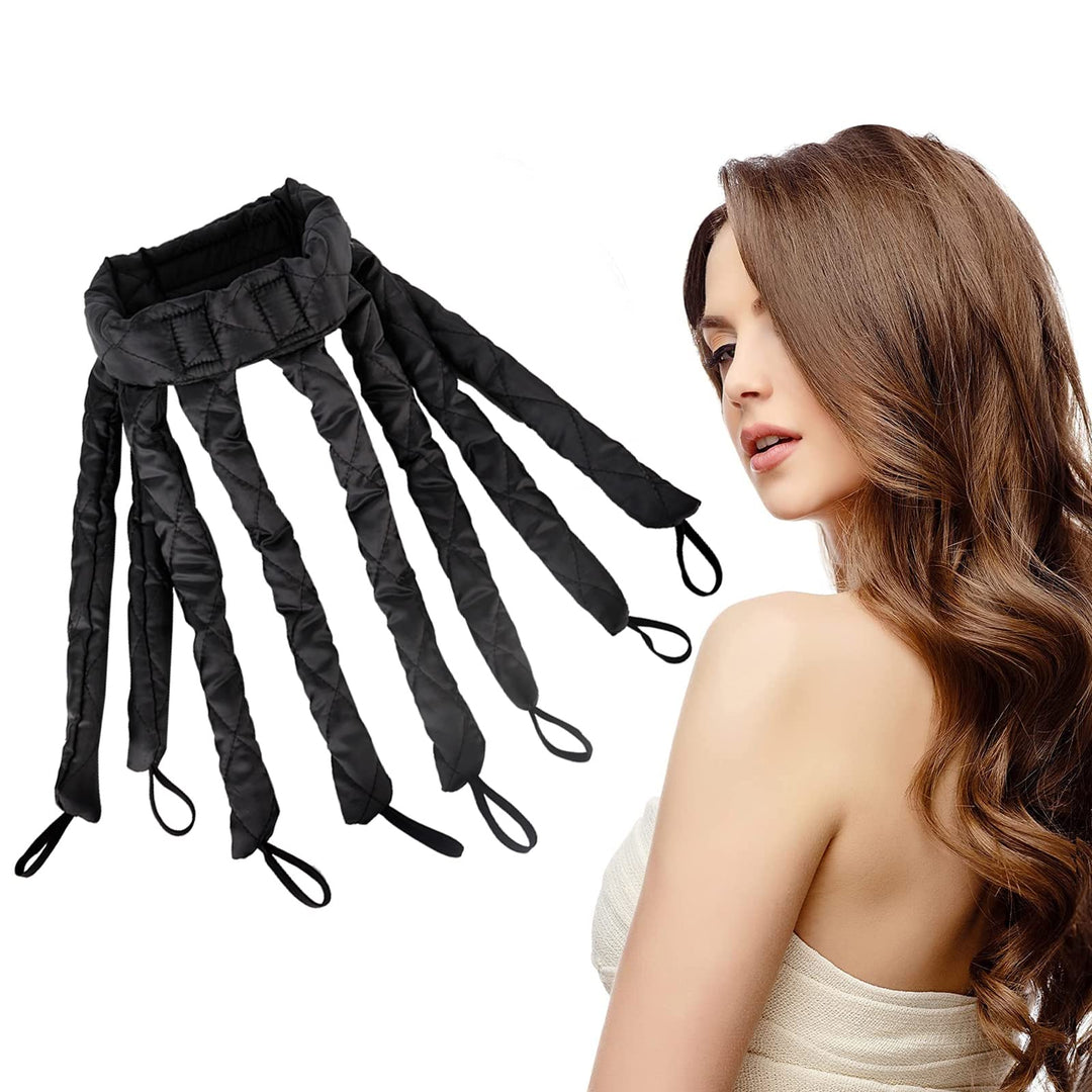 Heatless Hair Curler, 8 Removable Curling Claw Strips, Adjustable Headband, Soft Satin No Heat Curlers for Long Hair, Lazy Hair Curler, Heatless Curls for Women Curls Wave