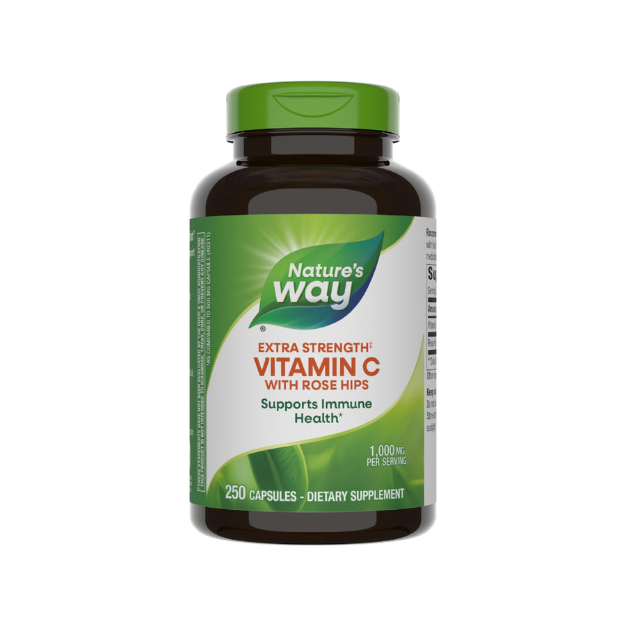 Vitamin C with Rose Hips; 1000 mg Vitamin C per Serving; 250 Capsules