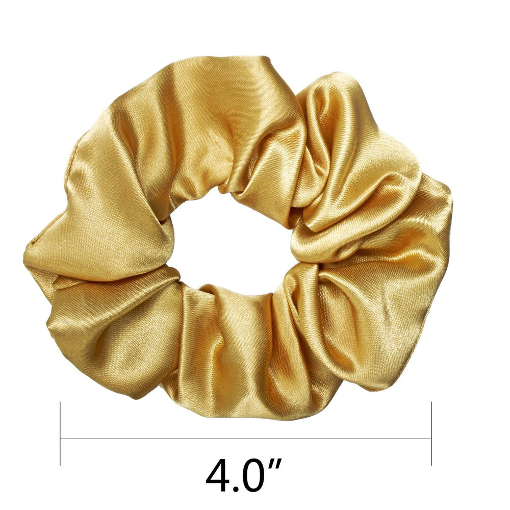 Cubaco 12 Pieces Satin Hair Scrunchies Elastic Hair Bobbles Scrunchy Hair Ties Ponytail Holder, 6 Colors (Natural)