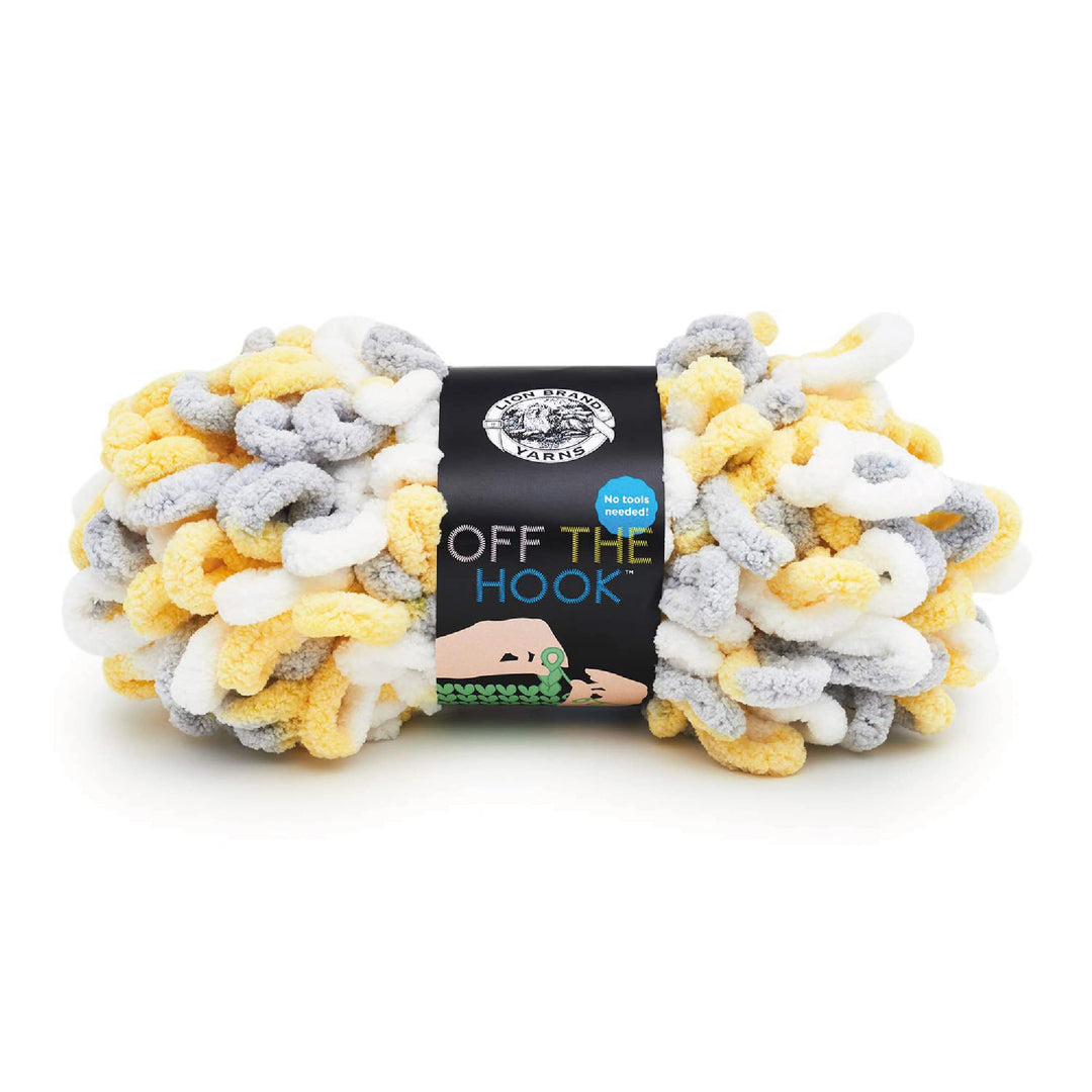 Off the Hook Yarn, Bulky No-Needle Craft Yarn for Crocheting, Hand-Knitting Yarn, 1-Pack, Lemon Drop