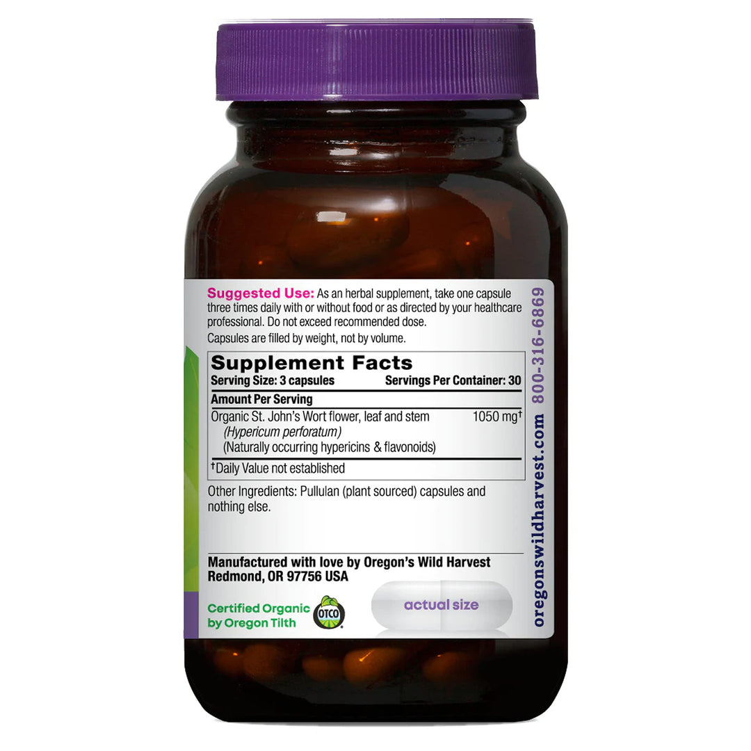 Oregon&#39;s Wild Harvest St John&#39;s Wort Supplement, 90 Count