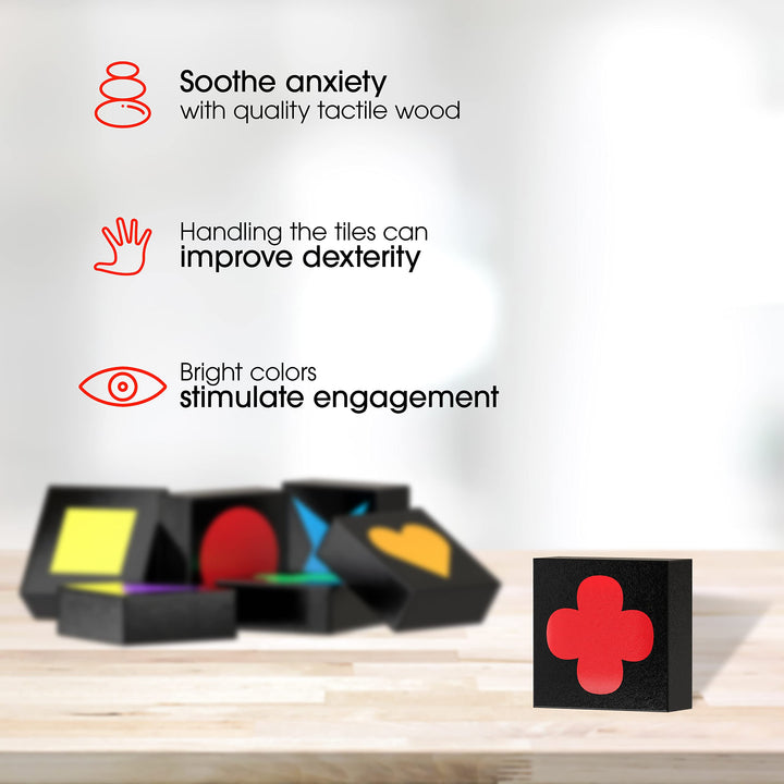 Match The Shapes Wooden Game for Older Adults with Dementia - Matching Pairs Board Game - Cognitive Games for Elderly - Engaging Alzheimers and Dementia Activities for Seniors