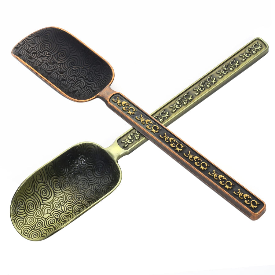 Set of 2 Metal Measuring Spoons Scoop for Loose Leaf Tea, Coffee and More