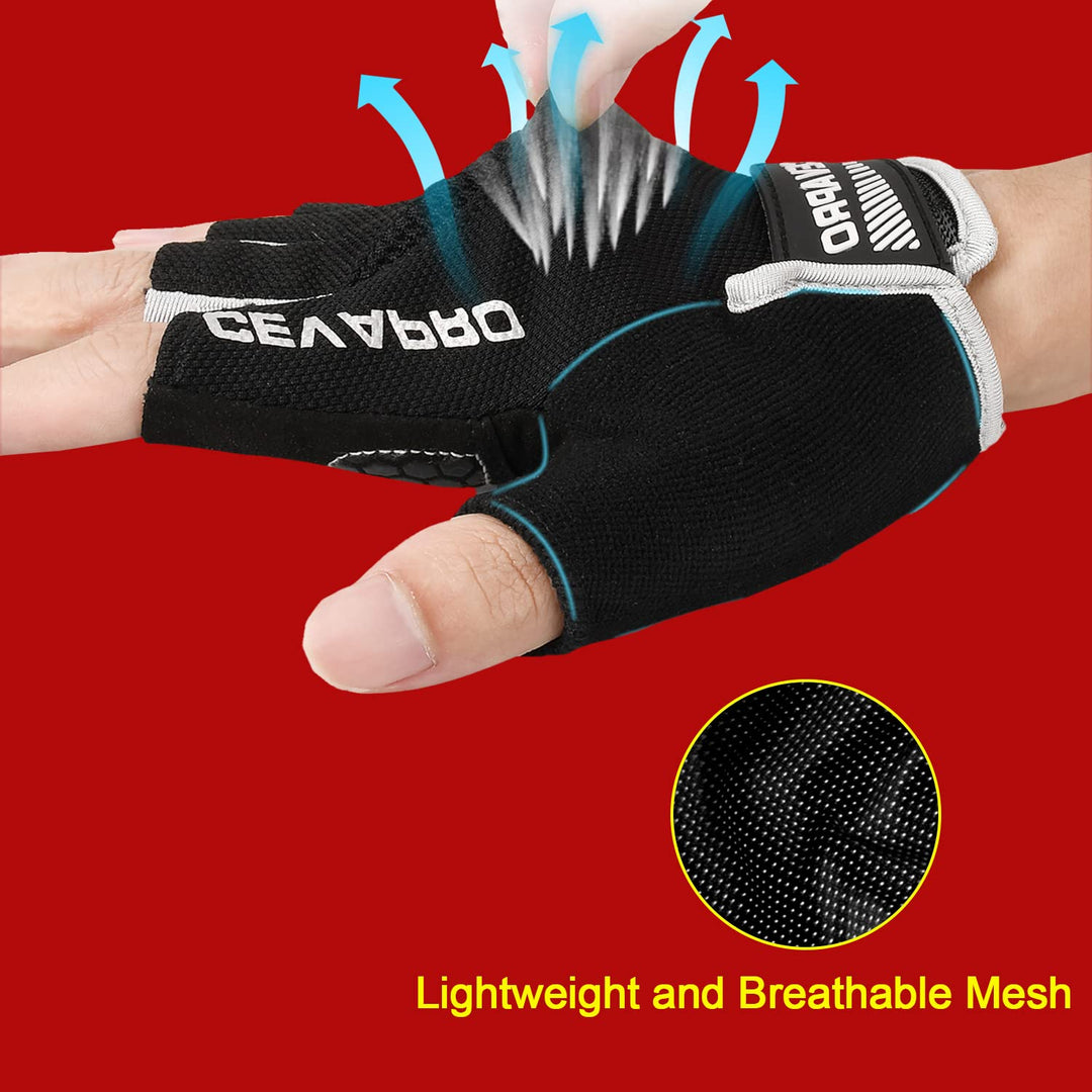 Cycling Gloves Bike Gloves for Men/Women Mountain Road Bike Gloves Fingerless Gloves MTB Bicycle Gloves with Anti Slip Shock-Absorbing Pad-for Cycling/Workout/Motorcycle/Gym/Training/Outdoor