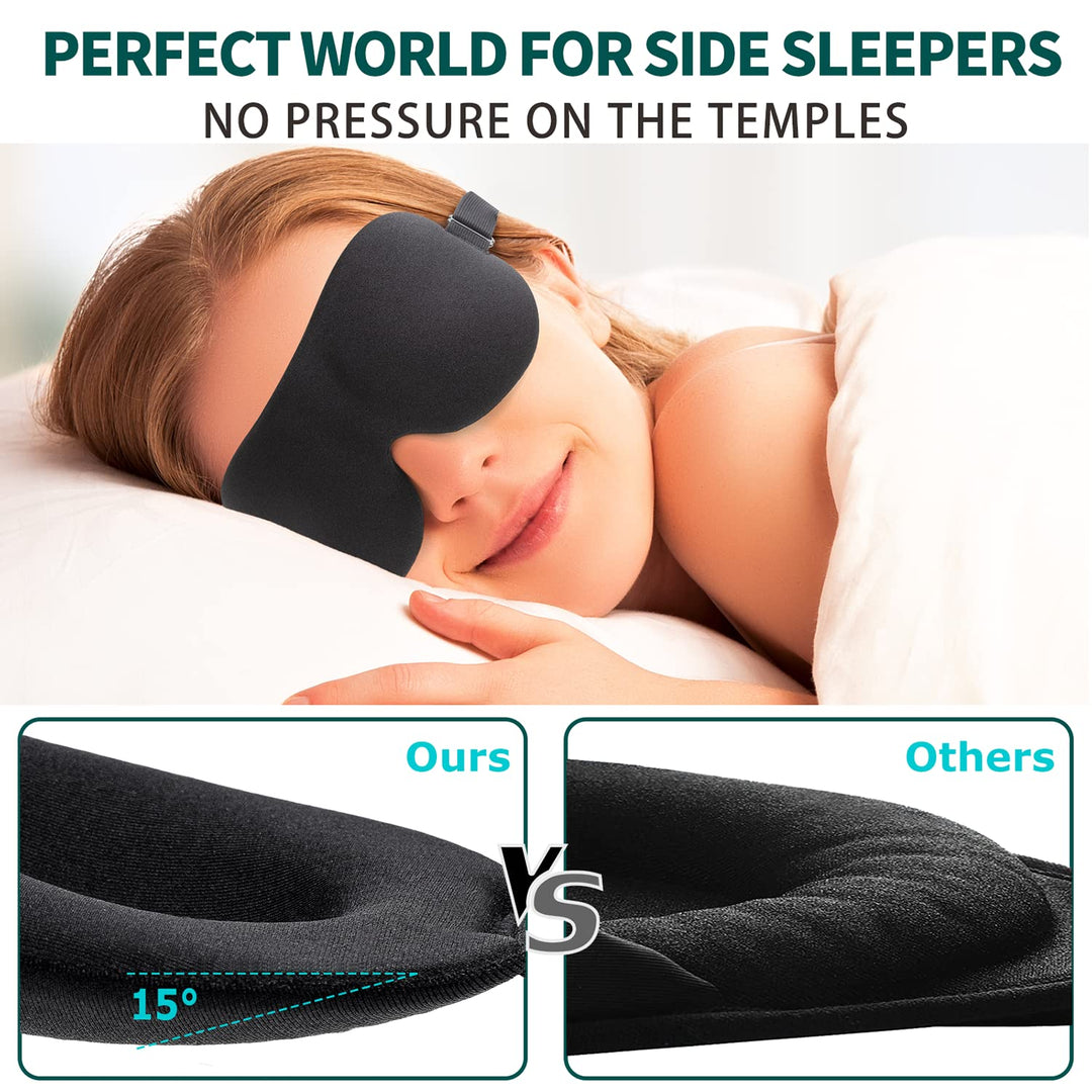 Sleep Mask, 3D Contoured Sleep Eye Mask, Comfortable &a