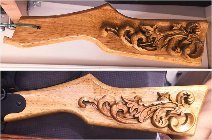 MUXSAM Wood Carved Appliques Onlays, 2-Pair Unpainted W