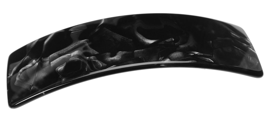 Nacro Black : Large Rectangle Barrette - Nacro Black