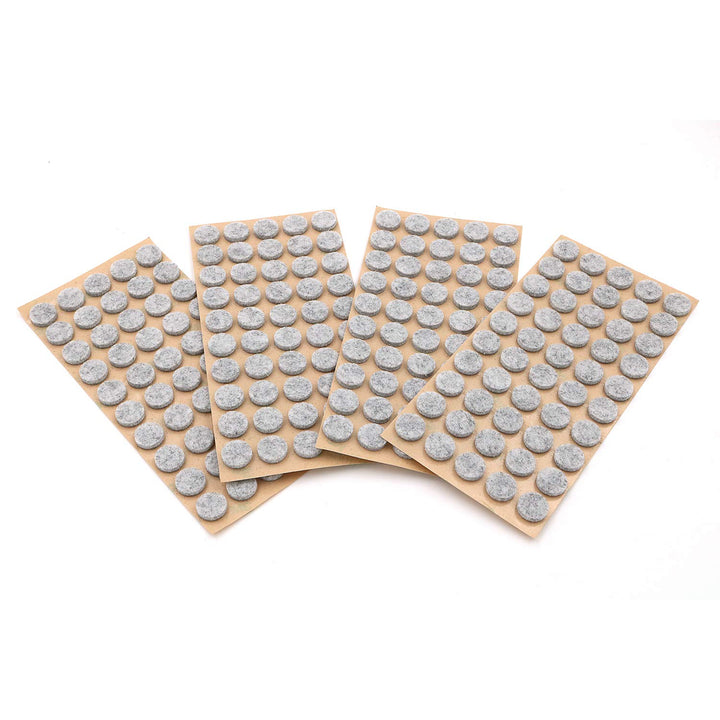 Furniture Felt Pads 3/8 (10mm) Diameter Round 3M Self Adhesive Protects Kitchen Cabinets, Drawers, Desks and Furniture Against Bumps and Scratches 200 Pack - Grey