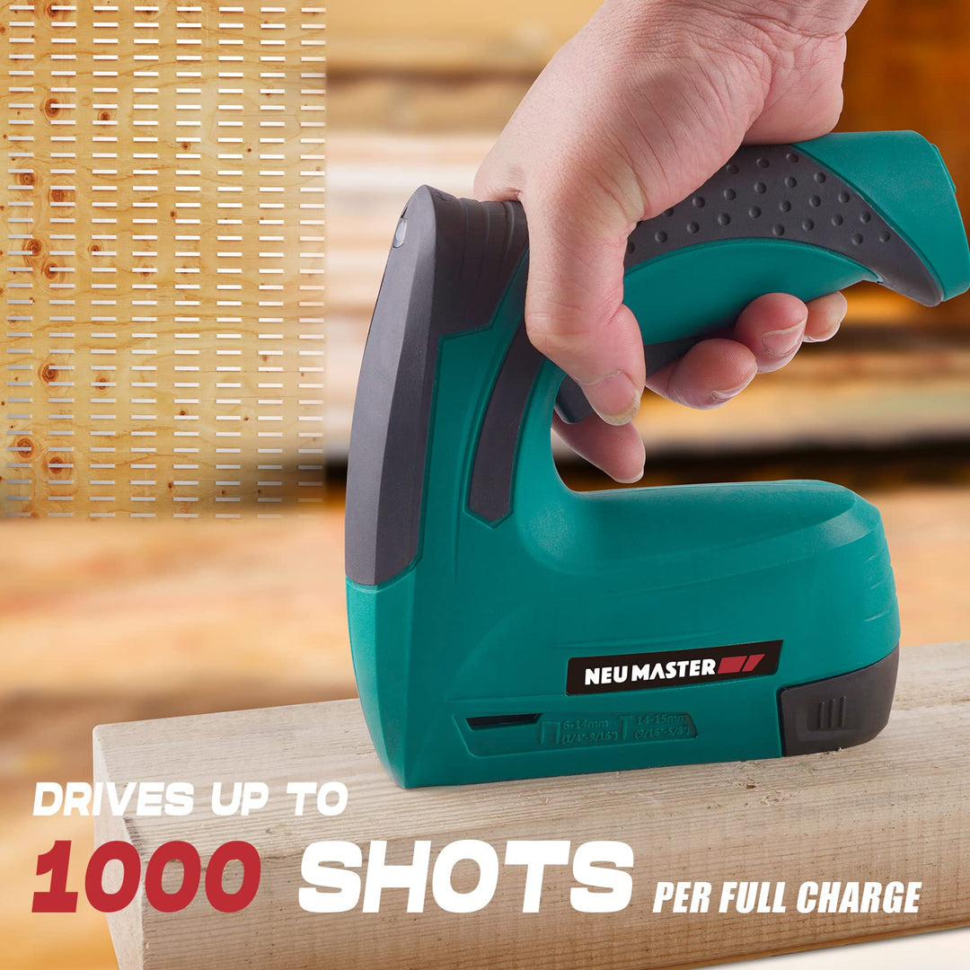 NEU MASTER Cordless Staple Gun, 2 in 1 Electric Brad Na