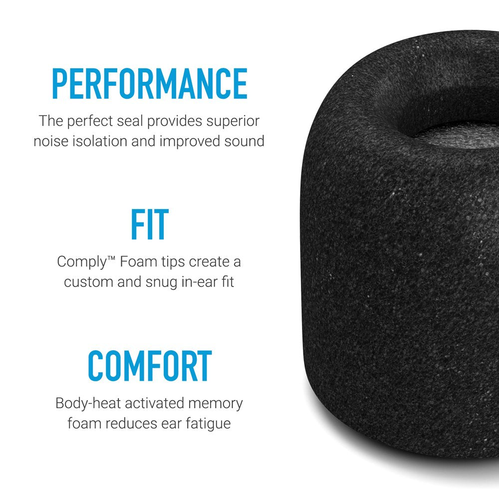 Comply Foam 200 Series Replacement Ear Tips for Bang and Olufsen, Sennheiser, Axil, MEE Audio, KZ, Bose &amp; More | Ultimate Comfort | Unshakeable Fit|NO TechDefender | Medium, 3 Pairs