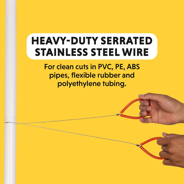 PVC Pipe Cable Saw #858-24-Inch - Serrated and Cuts PVC, PE, and ABS Pipes - Hand Tools, Orange, Silver